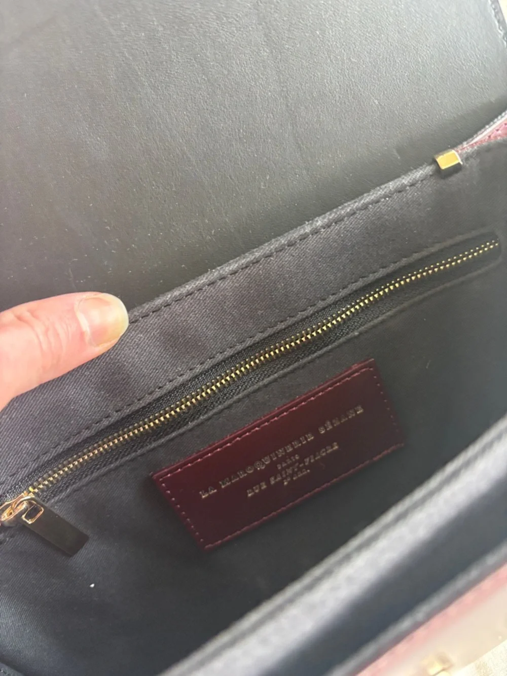 SOLD Like New Sézane Milo Classic Bag in Glossy Burgundy - Picture 12 of 14
